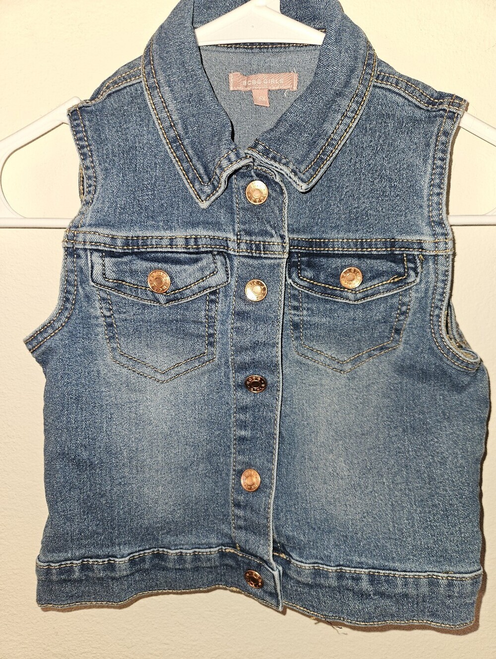 BCBG Girls Girls Jean Vest Size 6x - Picture 2 of 13